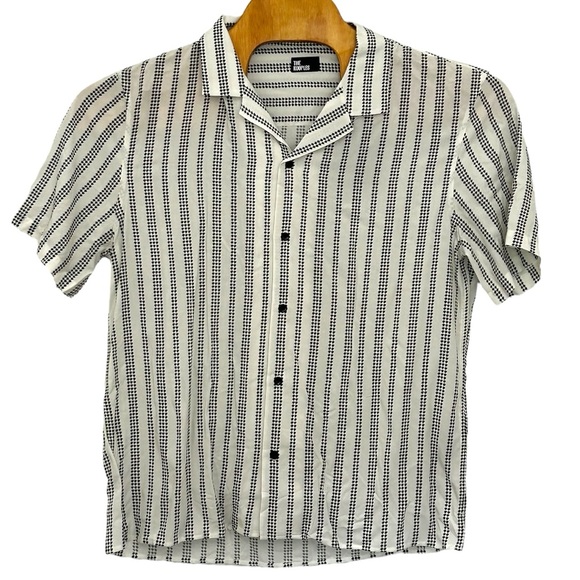 The Kooples‎ NWT Men’s Rain Lines Short Sleeve Button Down ShirtSz L
